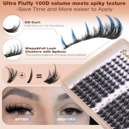 Fluffy Manga Cluster Eyelashes 10-18mm Wispy DIY Extensions