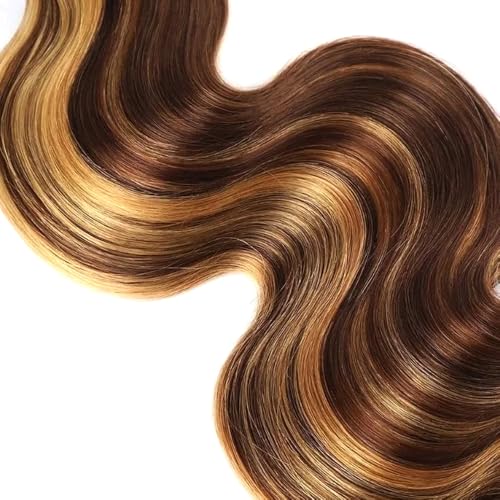 P4/27 Ombre Brown Body Wave Human Hair Bundles - 28-32 inch