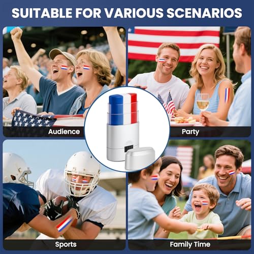 Patriotic Red White and Blue Face Paint Stick - 4th of July Makeup