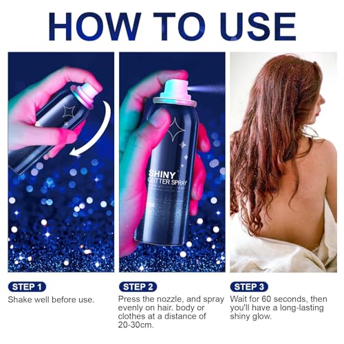 Body Glitter Spray - Long-Lasting Shimmer for Hair & Skin