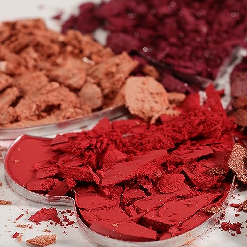 Matte and Highlighter Blush Palette with Mirror, Bronzer Powder Blush Makeup for Cheeks, Bright Pink, Rose Magenta Peach Red Purple, Talc Free