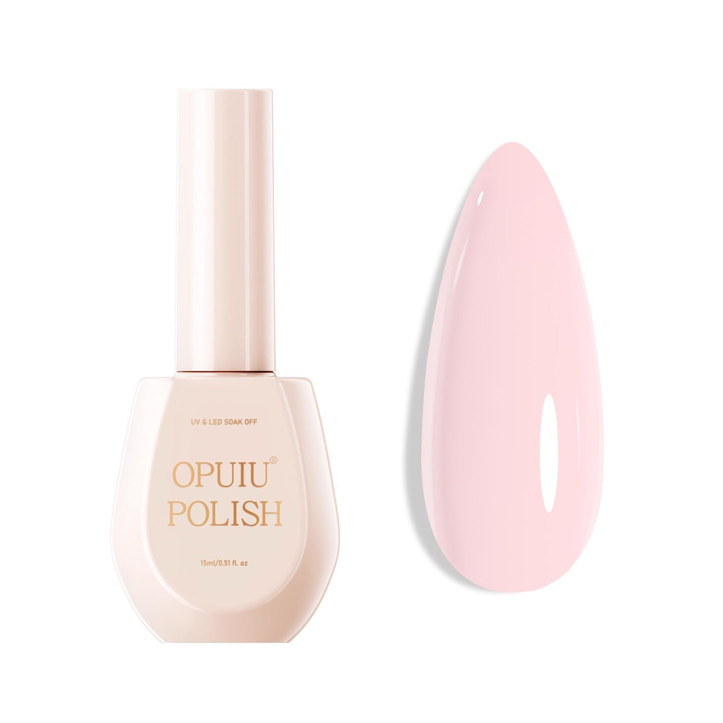 OPUIU Pink Gel Nail Polish 1 PCS 15ML Gel Polish Soak Off UV LED Needed