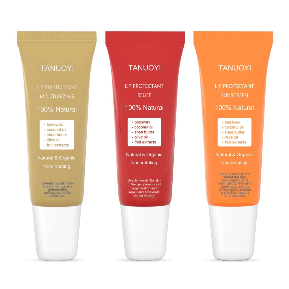 TANUOYI Lip Sunscreen Moisturizing and Repair Package SPF 30 - Summer Long Lasting Moisturized, Smooth and Repaired Lips - 3 Flavors (Pack of 6: 2 moisturizing+ 2 repairing+ 2 SPF)