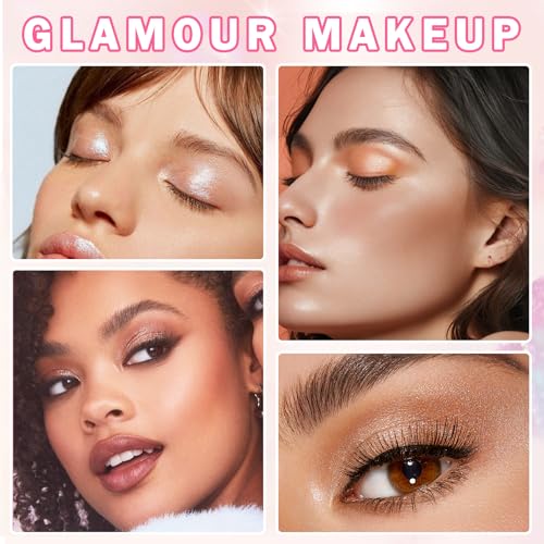 Champagne Pearl & Metallic Silver Single Eyeshadow Duo