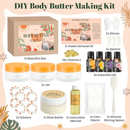 DIY Whipped Body Butter Kit with Shea Butter & Almond Oil