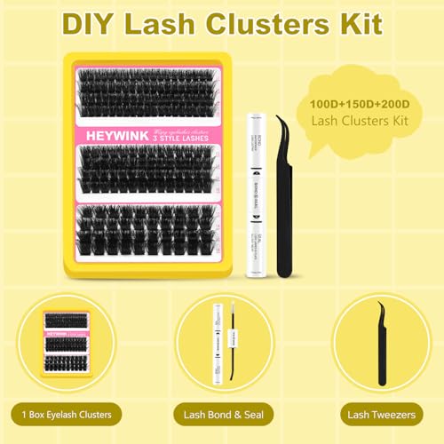 Lash Clusters Kit 60D 80D 100D Volume Eyelash Extensions 12-18mm