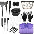 26 Pcs Hair Dye Kit - Coloring Brush Set with Bowl, Clips & Gloves