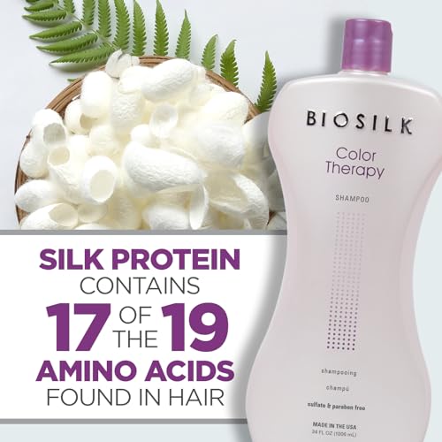 BioSilk Color Therapy Shampoo & Conditioner Duo, Gently Cleanses & Replenishes Moisture, Sulfate, Paraben, & Cruelty-Free, 34 Oz (Pack of 2)