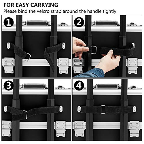 Mefeir 3-in-1 Rolling Makeup Train Case with Removable Wheels