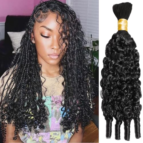 Omiliyah Burmese Curly Braiding Hair 20 Inch 100% Virgin Human Hair