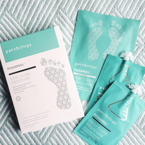 Patchology PoshPeel Foot Peeling Mask for Dry Cracked Feet - AHA & BHA