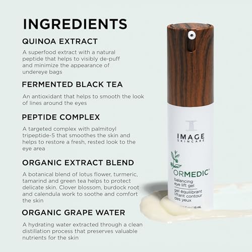 IMAGE Skincare, ORMEDIC Balancing Eye Lift Gel, Hydrates, Soothes, Improves Fine Lines, and Reduces Puffiness, For a Well-Rested Look, 0.5 fl oz