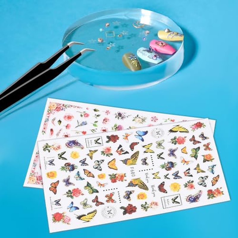 720 Pcs Short Coffin Press On Nails Set with Glue & Tools