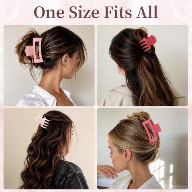 12-Piece Matte Claw Clips Set for Women, Strong Hold Hair Accessories
