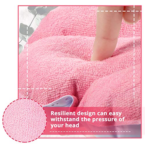 3-Pack Inflatable Bath Pillow with Suction Cups, Terry Cloth