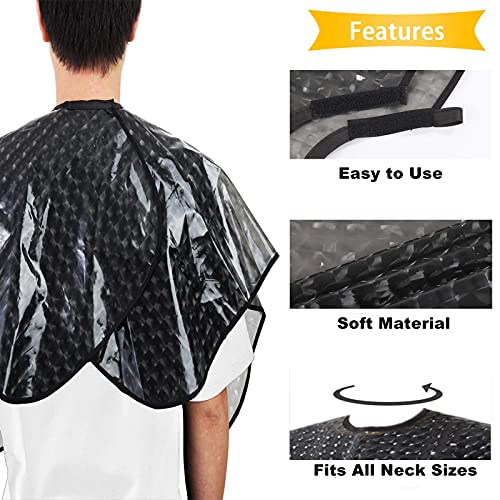 Black Waterproof Hair Dye Cape for Salon & Home Use - Hair Coloring & Styling Cover