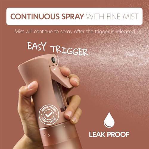 MIGHTY STRONG Terra Cotta 10 OZ Continuous Spray Bottle for Hair & Plants