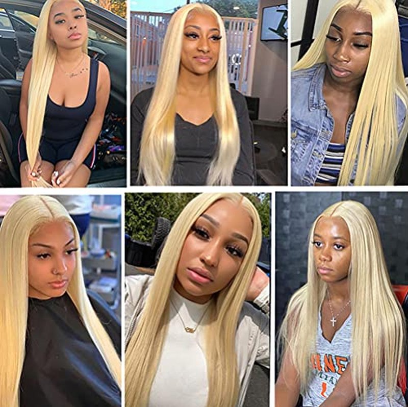 613 Blonde Straight Human Hair Bundles 3Pcs 150g