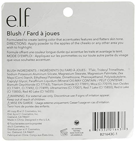 e.l.f. Long-Lasting Blush - Natural Glow, Vegan & Cruelty-Free, 0.18 Oz - Blushing Variation