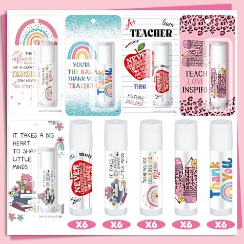 100 Pack Employee Appreciation Gifts Lip Balms Bulk Teacher Coworker Team Thank You Gift for Staff Volunteer Thanksgiving Christmas Appreciation Party Favors for Women Men (Classic)