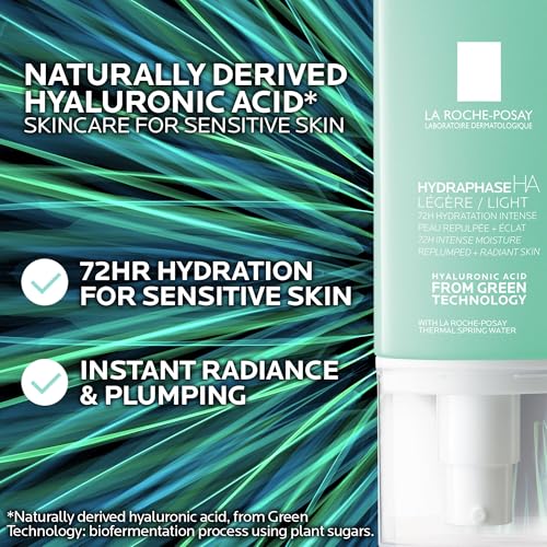 La Roche-Posay Hydraphase HA Light Face Moisturizer, Hyaluronic Acid Face Moisturizer with 72HR Hydration, Oil Free & Non-Comedogenic, 50 ML, 1.69 fl. oz.