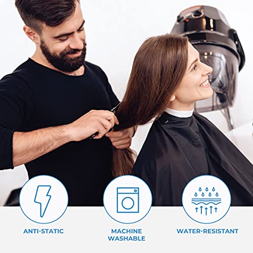 ForPro Professional Poly Chemical Cape 58" Black Salon Styling