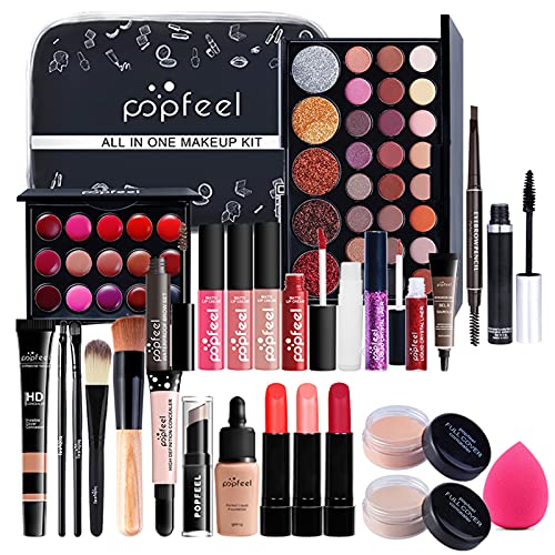 Joyeee All-in-One Makeup Gift Set Travel Makeup Kit Complete Starter Makeup Bundle Lipgloss Lipstick Concealer Blushes Powder Eyeshadow Palette Cosmetic Palette for Teen Girls & Adults #5