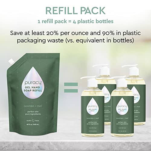 Puracy Organic Hand Soap, Cucumber & Mint, 48 oz 2-Pack