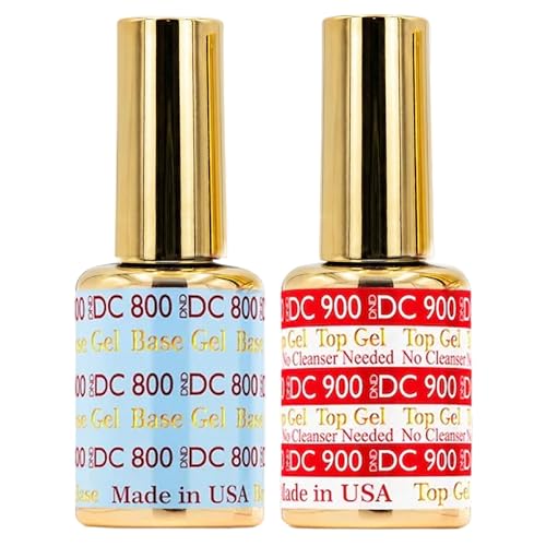 Daisy DND Gel Base Coat & No Cleanse Top Coat Set for UV/LED Light