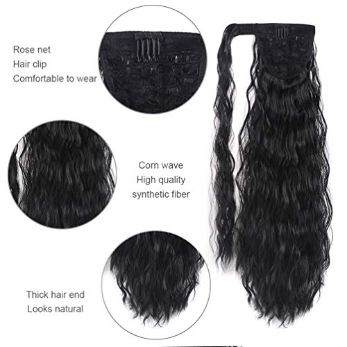 22 Inch Corn Wave Ponytail Extension Clip-In Hair