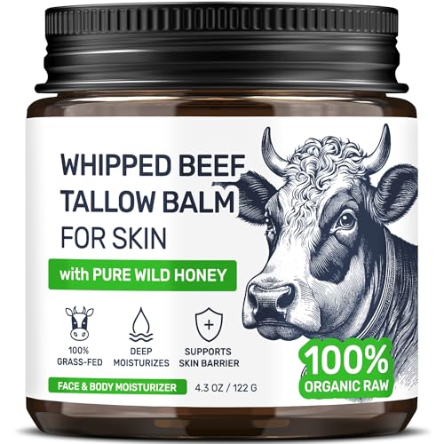 Grass Fed Beef Tallow Balm for Face & Body - 4.3 oz Moisturizer