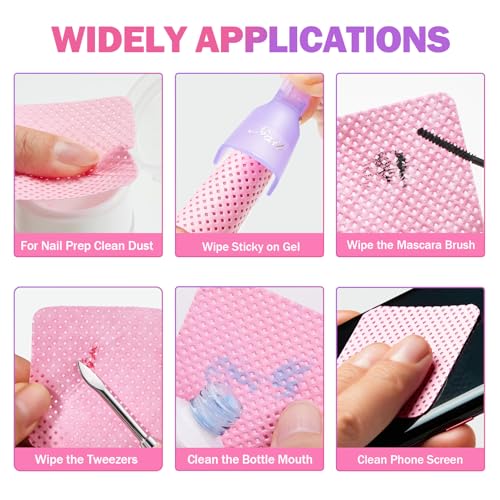 Makartt Lint-Free Nail Wipes - 1000 PCS Super Absorbent Pads
