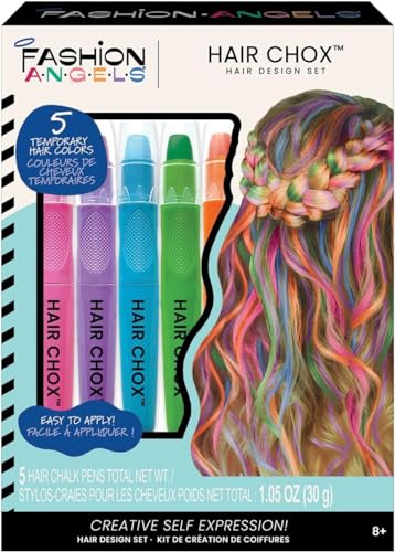 Fashion Angels Hair Chalk Kit - 5 Vibrant Colors for Kids