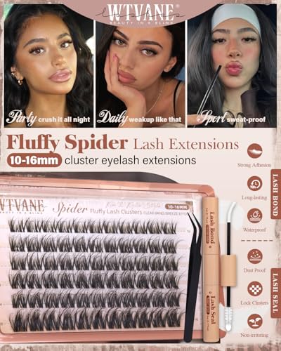 Wispy Lash Clusters Kit - 10-16mm D Curl Eyelash Extensions