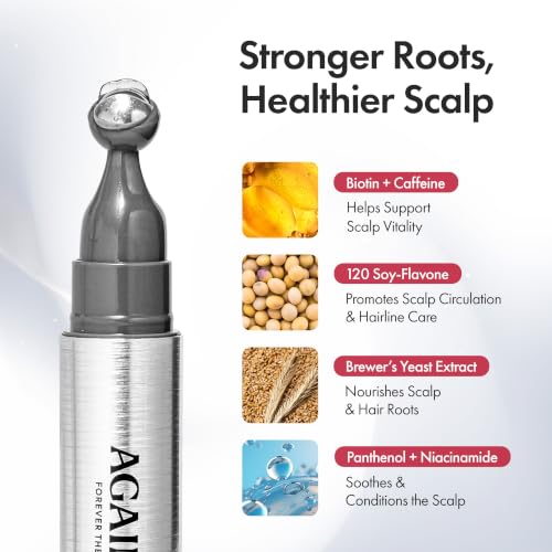 Again Me Thickening Scalp Serum Roll-On with Biotin & Caffeine - 0.5 Fl Oz