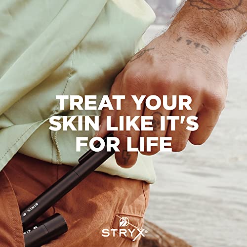 Stryx Concealer Stick Tool for Men, Dark Eclipse - Natural Pigments Hides Imperfections, Acne, Razor Burns, Scars, & Rosacea - Highly Adaptable Shades for Easy, Undetectable Coverage - All Skin Tones