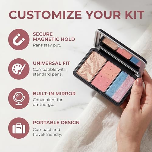 Refillable Magnetic Eyeshadow Palette with Mirror - 3 Grid