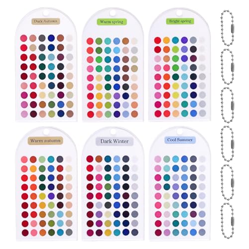 Seasonal Color Selection Cards 6 Pack with Bead Chains