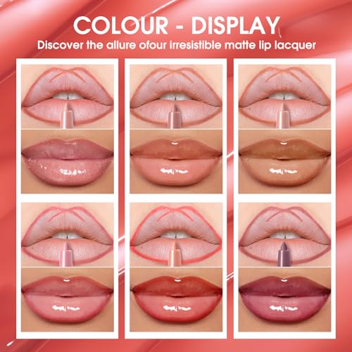 Jolilab 12-Color Matte Lip Liner Set with Lip Oil