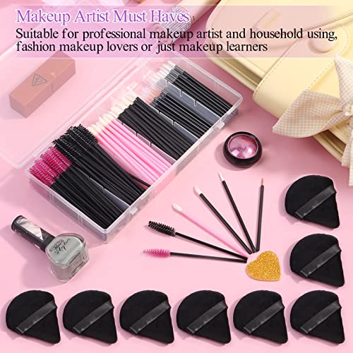 248 Pc Disposable Makeup Applicator Kit with Powder Puffs
