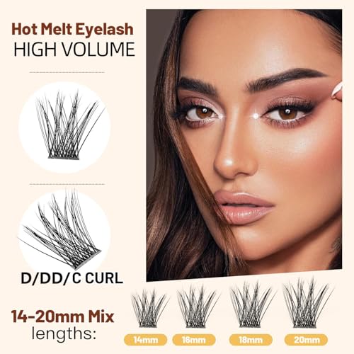 D Curl Cluster Eyelash Extensions 14mm - 120pcs