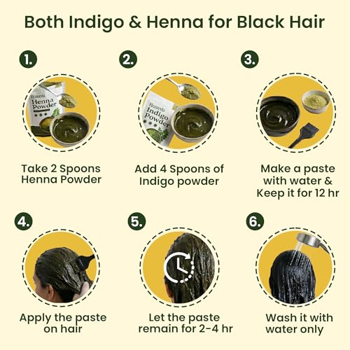 Organic Indigo Powder for Hair - 100g Black Dye
