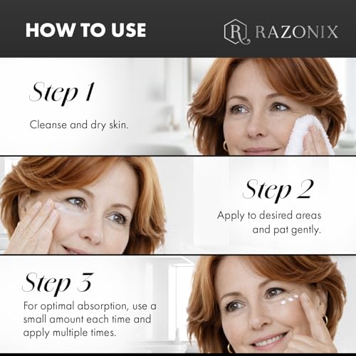 RazoniX Instant Eye Lift Serum for Dark Circles & Puffiness, 2-Minute Tightening, Hyaluronic & Caffeine
