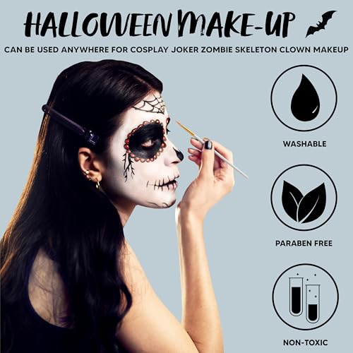 Halloween Face Paint Makeup Set - 3 Colors (1 Oz Each)