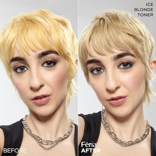L'Oreal Paris Feria Ice Blonde Anti-Brass Toner, Ammonia-Free