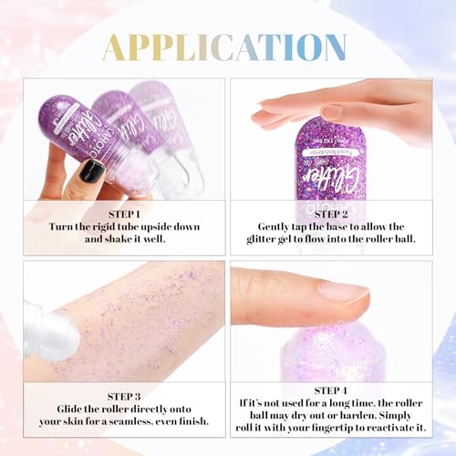 Mermaid Holographic Roll-on Glitter for Face & Body
