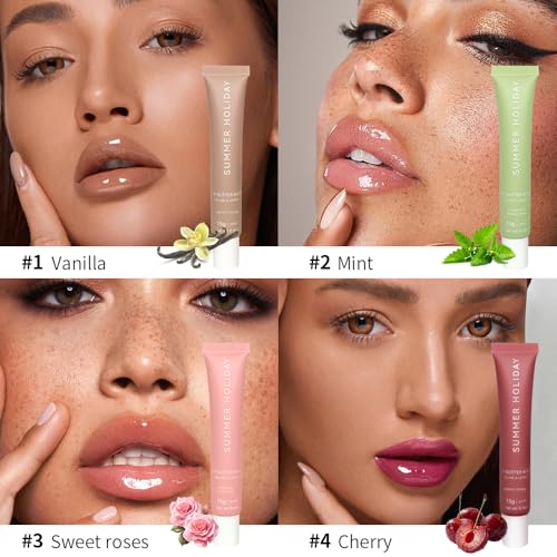 7PCS Lip Gloss Set - Hydrating Moisturizing Lip Balm & Lip Gloss for Dry Lips