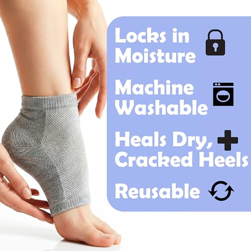 Moisturizing Heel Socks for Cracked Heel Repair - Toeless Design - 1 Pair