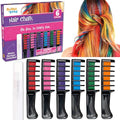 Bright Seed Hair Chalk Comb Set - 6 Washable Temporary Colors