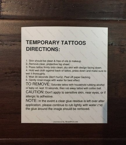 Queen of Spades Temporary Tattoo - 5 Large Waterproof Sheets